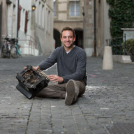 Swiss writer Joel Dicker poses in Geneva