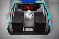 Mother makes Back To The Future Delorean from child's push buggy, Seattle, America - 29 Oct 2012