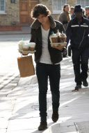 Harry Styles from One Direction out and  about in London, Britain - 30 Oct 2012