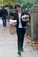 Harry Styles from One Direction out and  about in London, Britain - 30 Oct 2012