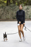 *EXCLUSIVE* Elisabetta Canalis takes a sexy hike with her pet pooches