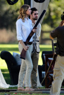 Exclusive... The Cast Of 'Revenge' Films On A Rifle Range 