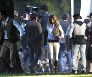 Exclusive... The Cast Of 'Revenge' Films On A Rifle Range 