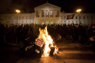 PORTUGAL: DEMONSTRATION OUTSIDE PORTUGUESE PARLIAMENT