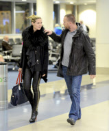 Heidi Klum And Bodyguard Boyfriend Arrive Into LAX