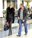 Heidi Klum And Bodyguard Boyfriend Arrive Into LAX