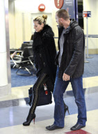 Heidi Klum And Bodyguard Boyfriend Arrive Into LAX