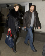 Heidi Klum And Bodyguard Boyfriend Arrive Into LAX