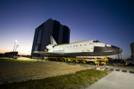 Space Shuttle Atlantis Moves To Its New Home