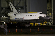 Space Shuttle Atlantis Moves To Its New Home