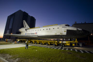 Space Shuttle Atlantis Moves To Its New Home