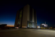 Space Shuttle Atlantis Moves To Its New Home