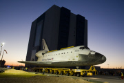 Space Shuttle Atlantis Moves To Its New Home