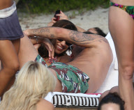 Christian Vieri Hangs On The Beach With A Mystery Girl 