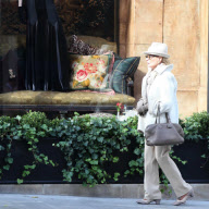 Barbara Walters Window Shopping On Madison Avenue