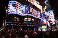 Obama win celebrated in Times Square
