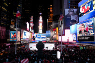 Obama win celebrated in Times Square