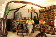 Hobbit Hole created from 2,600 balloons, Pleasant Grove, Utah, America - 09 Nov 2012