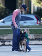 Exclusive... Owen Wilson Takes Andrew To The Park 