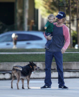 Exclusive... Owen Wilson Takes Andrew To The Park 