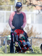 Exclusive... Owen Wilson Takes Andrew To The Park 