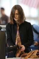 Keira Knightley departs LAX dressed in autumn colors