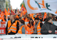 NANTES: Day of protest against austerity - demonstration called by unions