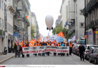 NANTES: Day of protest against austerity - demonstration called by unions