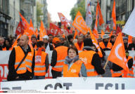 NANTES: Day of protest against austerity - demonstration called by unions