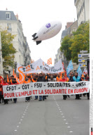 NANTES: Day of protest against austerity - demonstration called by unions