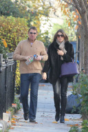 Elizabeth Hurley and Shane Warne out and about, London, Britain - 14 Nov 2012