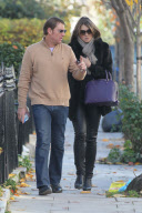 Elizabeth Hurley and Shane Warne out and about, London, Britain - 14 Nov 2012