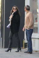 Elizabeth Hurley and Shane Warne out and about, London, Britain - 14 Nov 2012