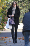 Elizabeth Hurley and Shane Warne out and about, London, Britain - 14 Nov 2012