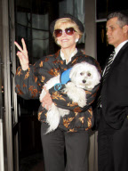 Jane Fonda Brings Dog, Boyfriend To Geffen Party At Spago