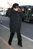 Liza Minnelli Departing On A Flight At LAX 