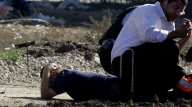 Three die after Palestinian rocket hits block of flats in Kiryat Malachi, Israel - 15 Nov 2012