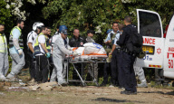 Three die after Palestinian rocket hits block of flats in Kiryat Malachi, Israel - 15 Nov 2012