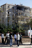Three die after Palestinian rocket hits block of flats in Kiryat Malachi, Israel - 15 Nov 2012