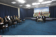 GAZA Palestinian PM Ismail Haniyeh meets Egyptian Prime Minister Hisham Qandil