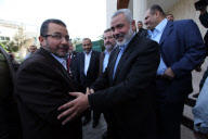 Palestinian Prime Minister, Ismail Haniyeh and Egypt's Prime Ministe,r Hisham Kandil in the Gaza Strip - 16 Nov 2012