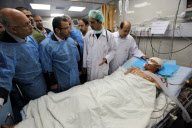 Palestinian Prime Minister, Ismail Haniyeh and Egypt's Prime Ministe,r Hisham Kandil in the Gaza Strip - 16 Nov 2012
