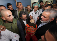 Palestinian Prime Minister, Ismail Haniyeh and Egypt's Prime Ministe,r Hisham Kandil in the Gaza Strip - 16 Nov 2012