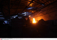 GAZA : Palestinians inspect the damage in a Palestinian house after an Israeli strike in Zeitun, outskirts of Gaza City