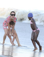 Madonna's son David has a Splash at the Beach