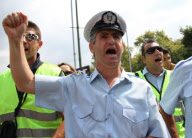 Griechenlands Staatsdiener protestieren gegen Sparpaket der Regierung in Thessaloniki