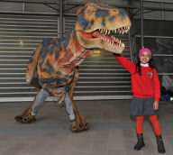 Life-size replica of a baby T-Rex from the show Walking with Dinosaurs, O2 Arena, London,Britain - 21 Nov 2012