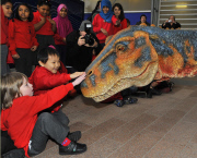 Life-size replica of a baby T-Rex from the show Walking with Dinosaurs, O2 Arena, London,Britain - 21 Nov 2012