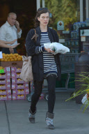 Milla Jovovich Shops at Bristol Farms
