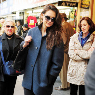 Katie Holmes arrives at her Broadway Play Dead Accounts